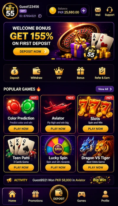 BET55 Game Dashboard image
