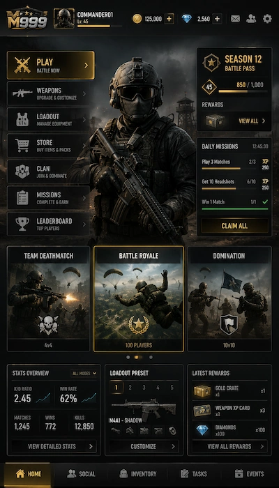 M999 Game Dashboard image