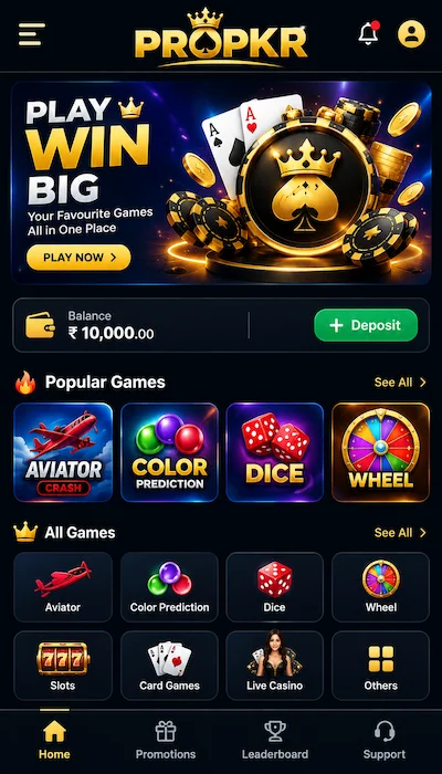 propkr game dashboard image 